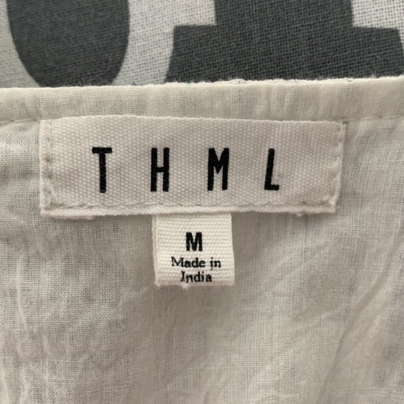 THML Embroidered Yoke Dress with Tasseled Ties - Picture 14 of 16